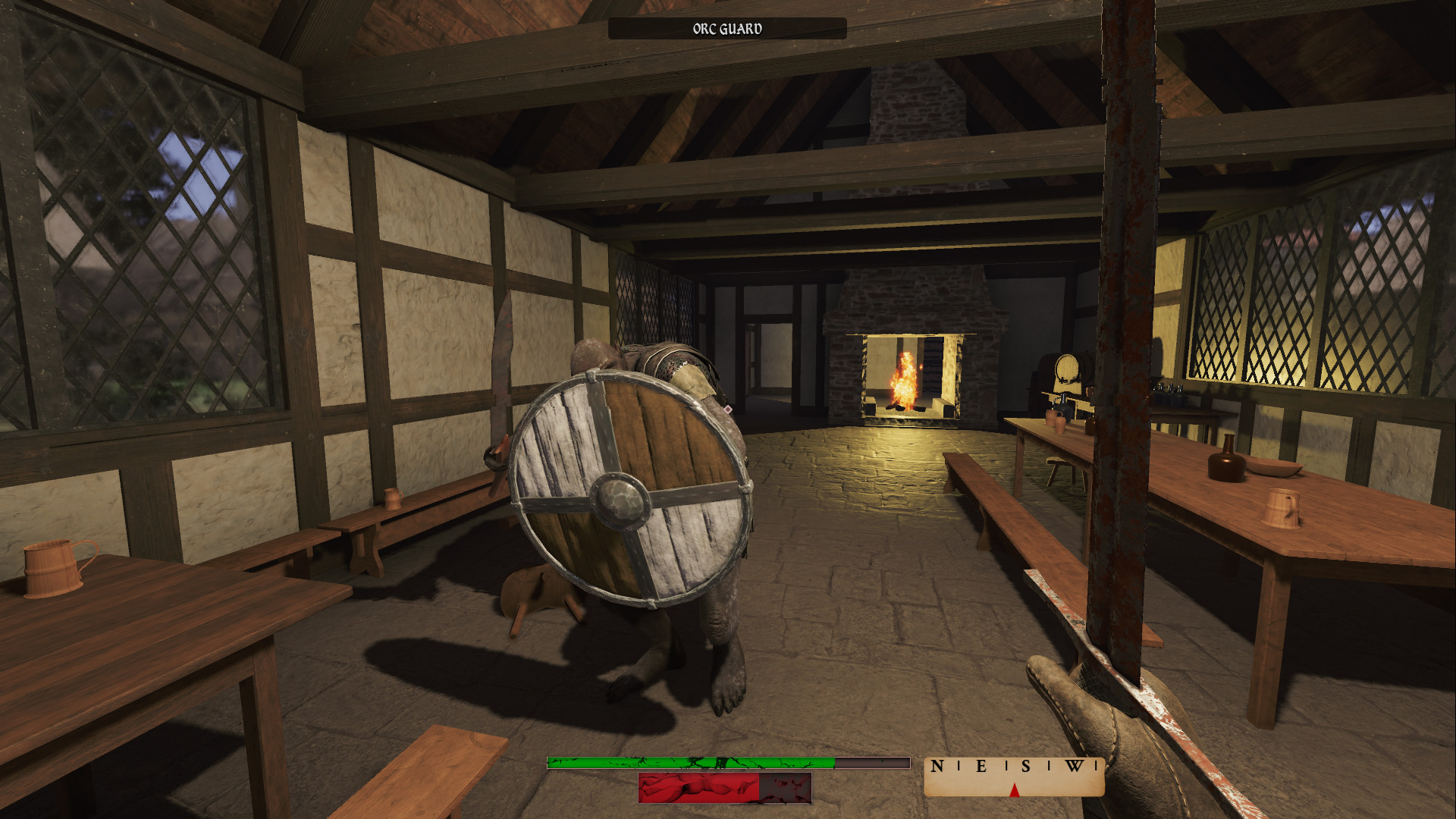 Orc guard in tavern
